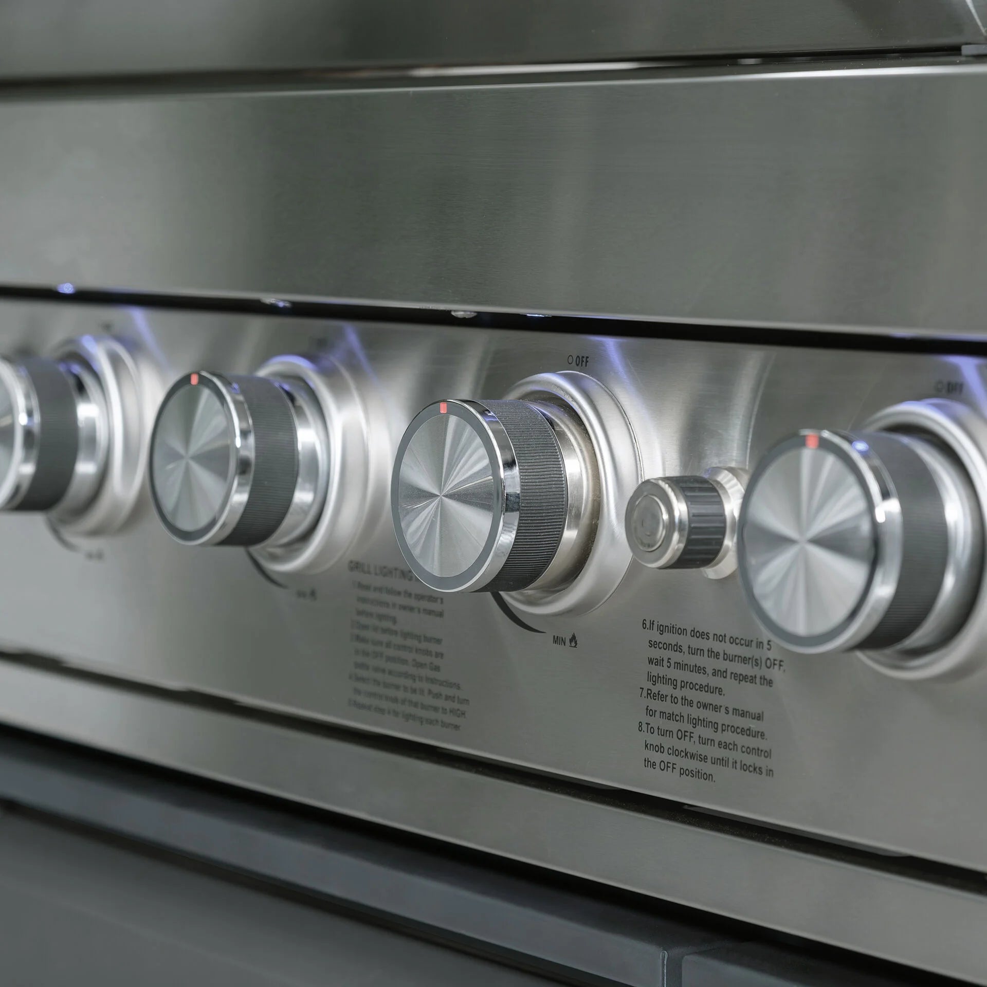 Maze - Ember Linear Outdoor Kitchen with 6 Burner Gas Grill & Single Fridge