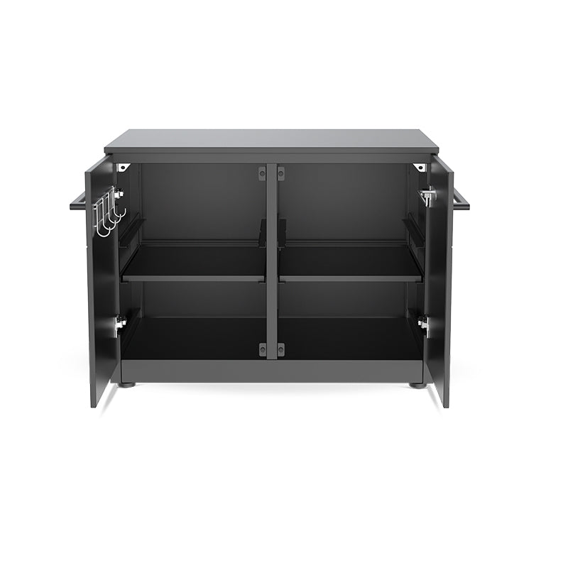 Cozze® Elements Outdoor Kitchen 90cm Low Grill Module with cupboard doors open