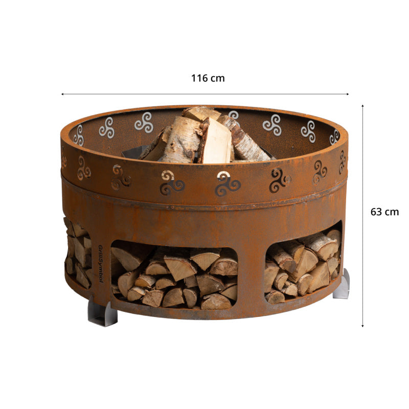 GrillSymbol_Corten_Steel_Fire_Pit_Antigo_dimensions