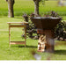 Barbecook Nestor grill in garden with table