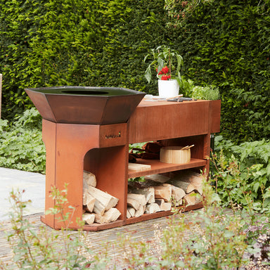 Barbecook Nestor island side view in garden
