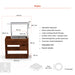 Barbecook Pedro Asado grill dimensions