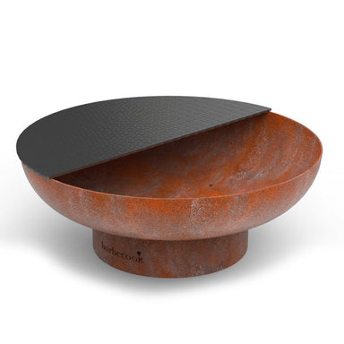 Barbecook Plancha for Firepit 75cm in place