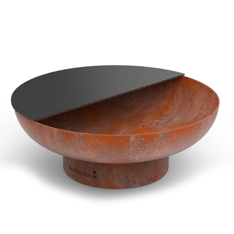 Barbecook Plancha for Firepit 75cm in place