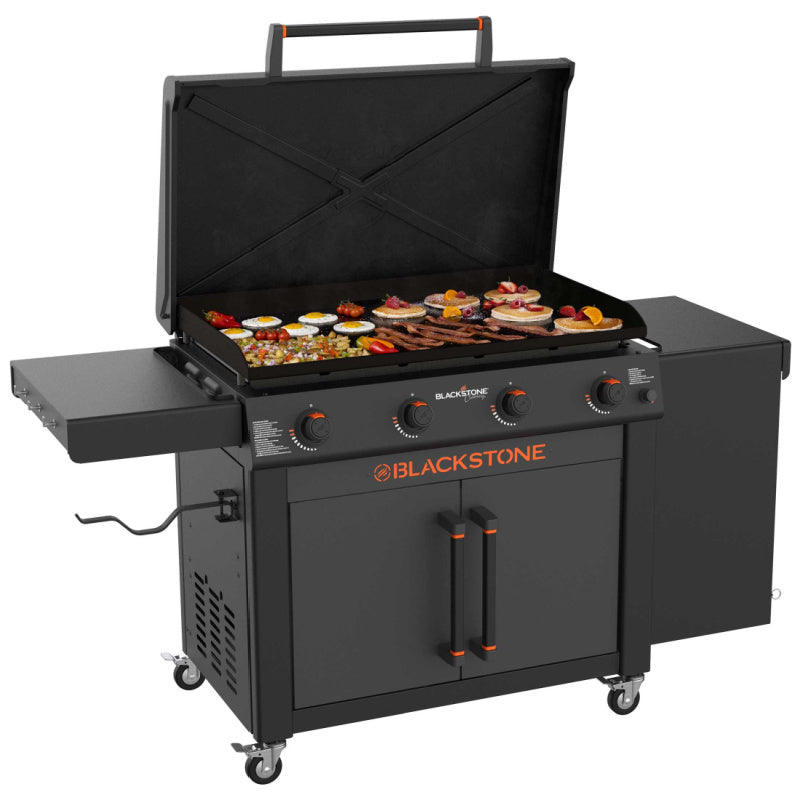 Blackstone 2230 36inch Cabinet with Side Table with Open hood cooking