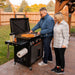 Blackstone 2230 36inch Cabinet with Side Table Cooking outside