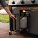 Blackstone 2230 36inch Cabinet with Side Table Gas bottle in the cupboard