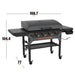 Blackstone 2310 36in Iron Forged Griddle with Hood Dimensions