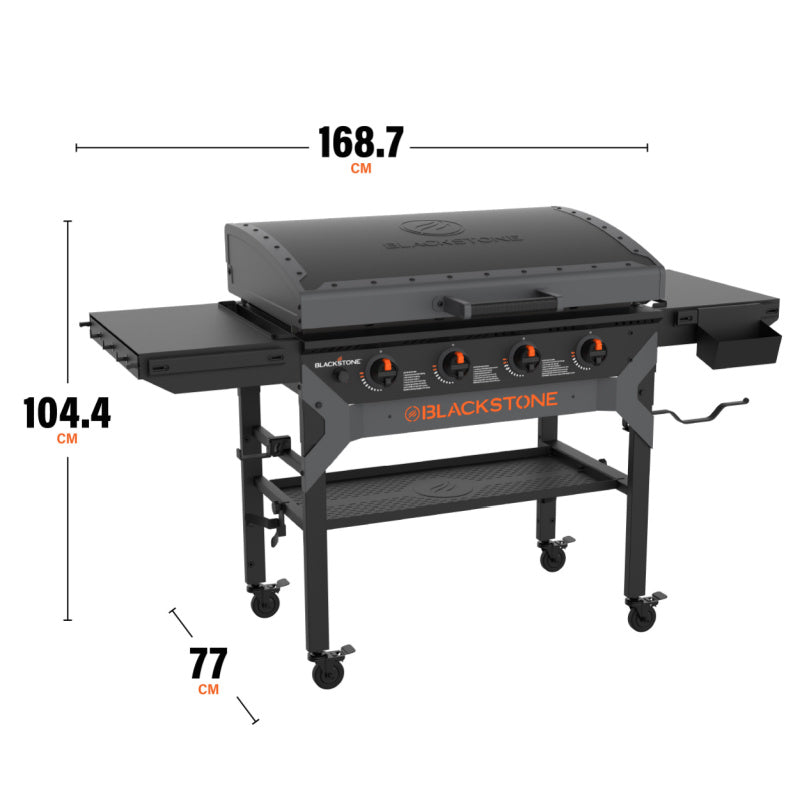 Blackstone 2310 36in Iron Forged Griddle with Hood Dimensions