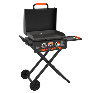 Blackstone 2350 22 inch On The Go Omnivore FlexFold Griddle with open hood