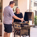 Blackstone 28inch Griddle Airfryer Cooking outside