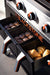 Blackstone 36inch Griddle with Airfryer bins closeup with baking