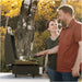 Blackstone 2143 17inch Tabletop Griddle with Hood Open 2 people cooking