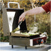 Blackstone 2143 17inch Tabletop Griddle with Hood Open cooking vceges outside
