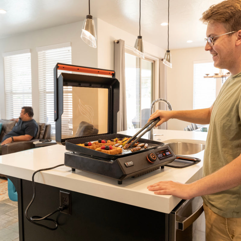 Blackstone 17inch Tabletop Griddle in the house cooking