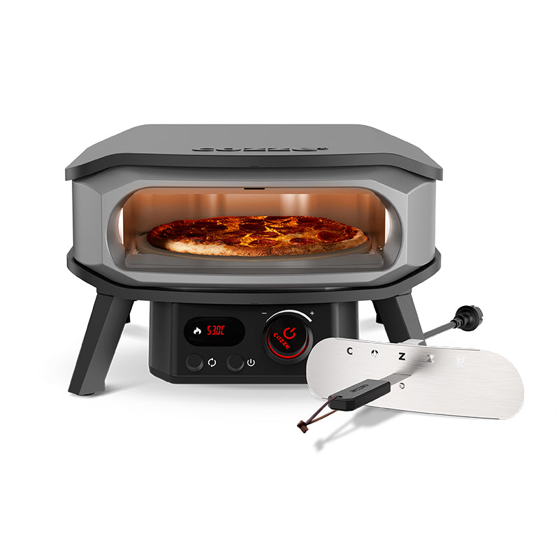 COZZE 13" Premium Rotate Electric Pizza Oven cooking pizza