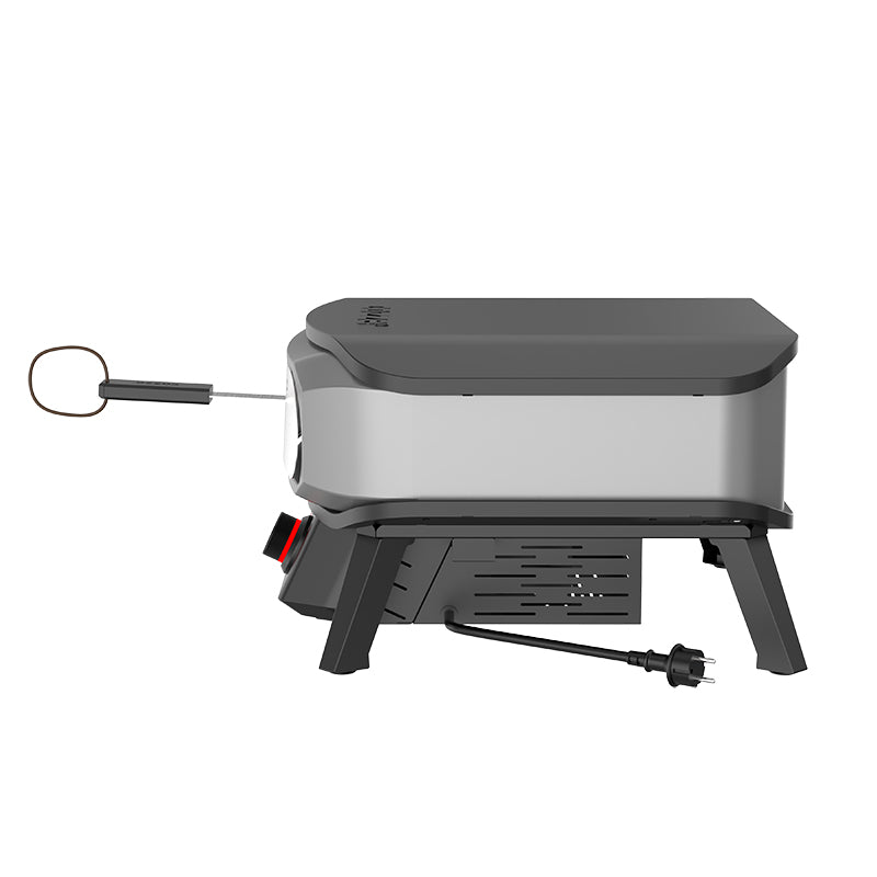 COZZE 13" Premium Rotate Electric Pizza Oven left view with door