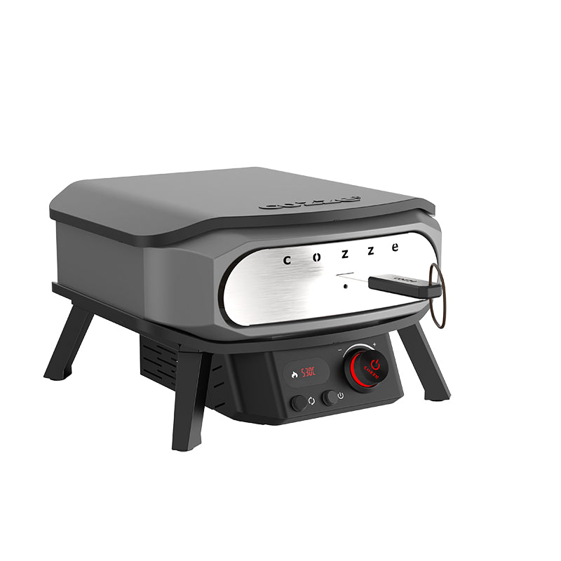 COZZE 13" Premium Rotate Electric Pizza Oven with door on left side view