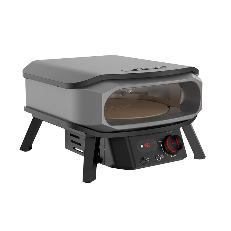 COZZE 13" Premium Rotate Gas Pizza Oven front left view
