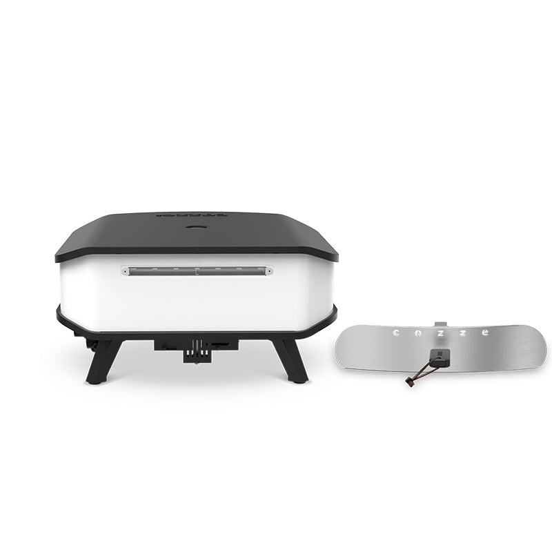 COZZE 17inch Pizza Oven Rotating Stone Rear view