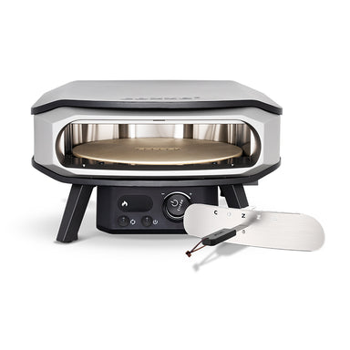 COZZE 17" Premium Rotate Electric Pizza Oven with door beside