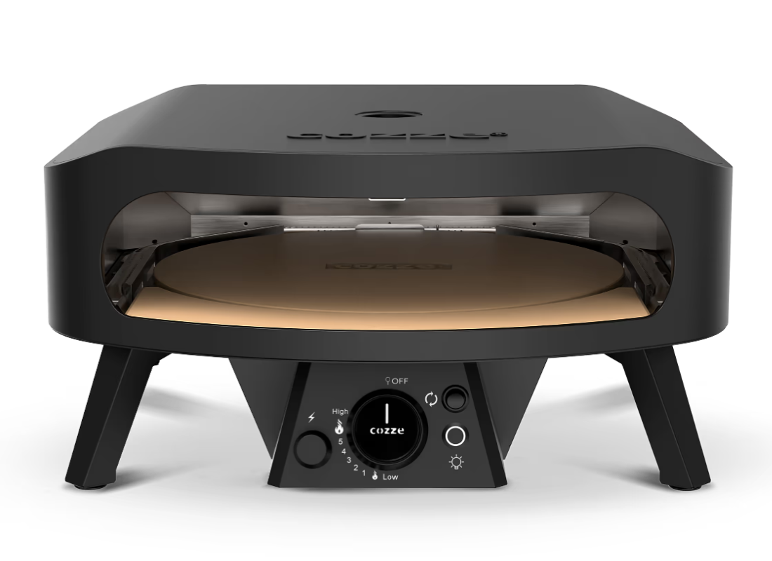 COZZE 17inch ROTATE BLACK EDITION Pizza Oven open view