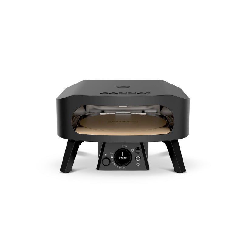 COZZE 13inch ROTATE BLACK EDITION Gas Pizza Oven front view