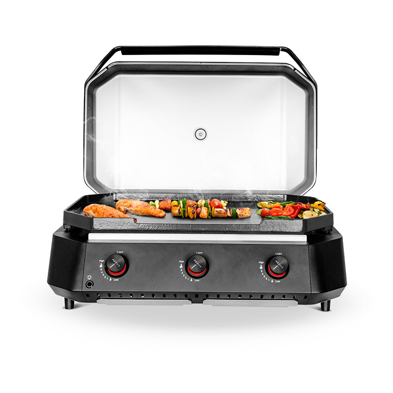 COZZE G800 Plancha Gas grill Cooking food