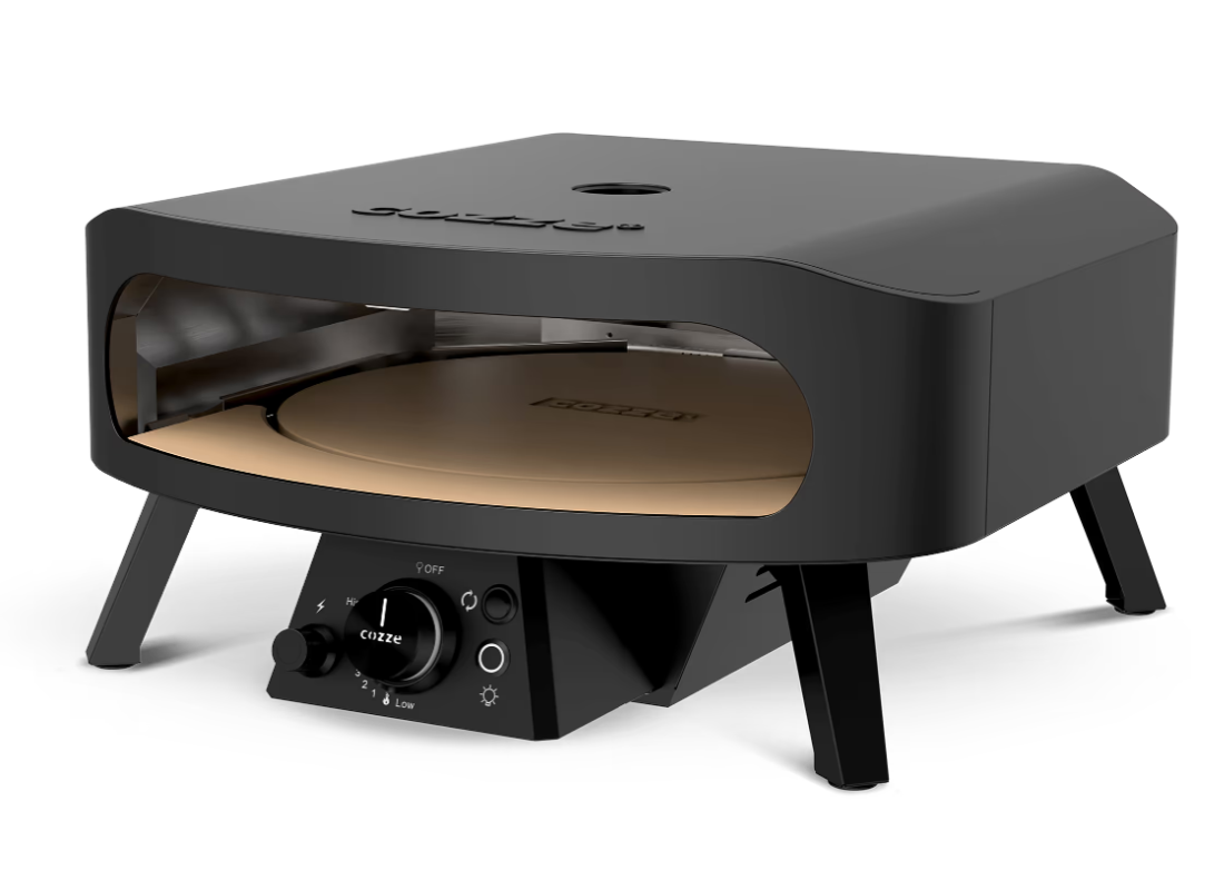 COZZE 17inch ROTATE BLACK EDITION Pizza Oven side view