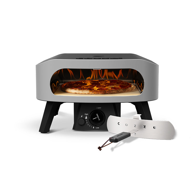 Cozze Gas Classic 13inch Pizza oven with cover and pizza