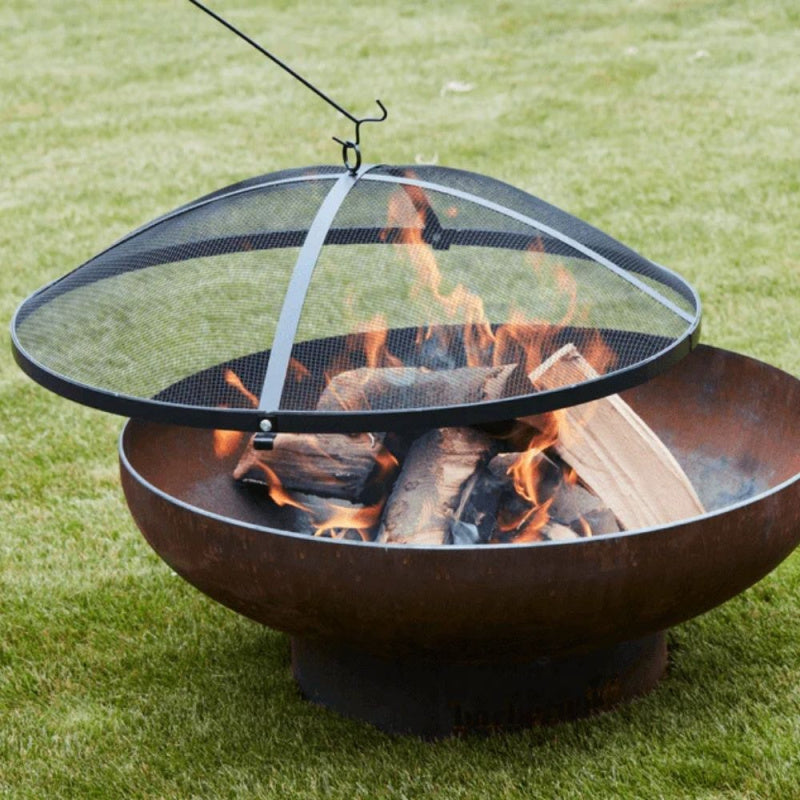 Barbecook Spark Firepit Black screen 75cm and 60cm with fire