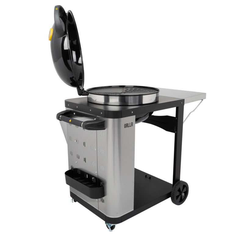 GRLLR Dome Cart Pro BBQ side view with lid open