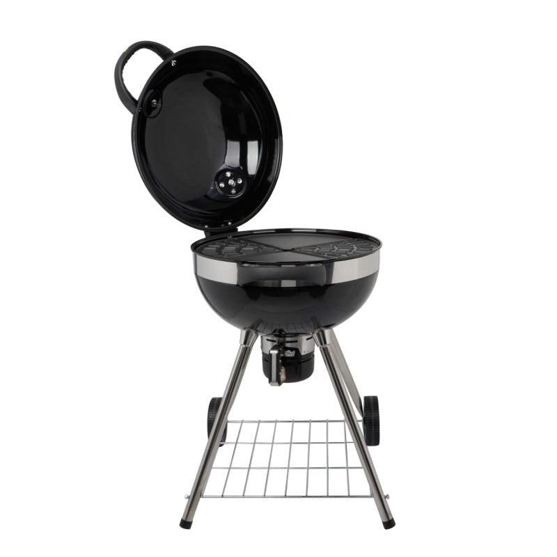GRLLR Dome Kettle BBQ with open lid