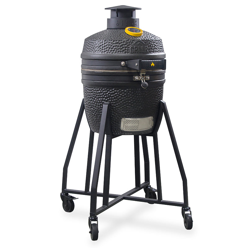 GRLLR Ember Classic 16 inch Kamado BBQ | Charcoal Black With Trolley