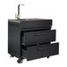 GRLLR Connect Sink Unit with 2 open drawers side view