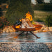 GrillSymbol_Corten_Steel_Fire_Pit_Alta_fire_on_tiles