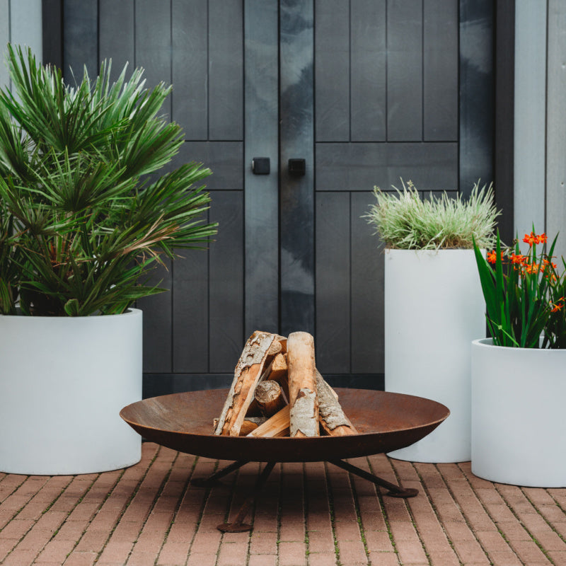GrillSymbol_Corten_Steel_Fire_Pit_Alta_on_bricks