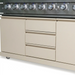 Maze Ember Linear Outdoor Kitchen 6 Burner in Latte drawers