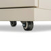 Maze Ember Linear Outdoor Kitchen 6 Burner in Latte wheels
