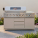 Maze Ember Linear Outdoor Kitchen Latte with 6 Burner Gas Grill