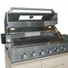 Maze Ember Linear Outdoor Kitchen Latte with 6 Burner Gas Grill open