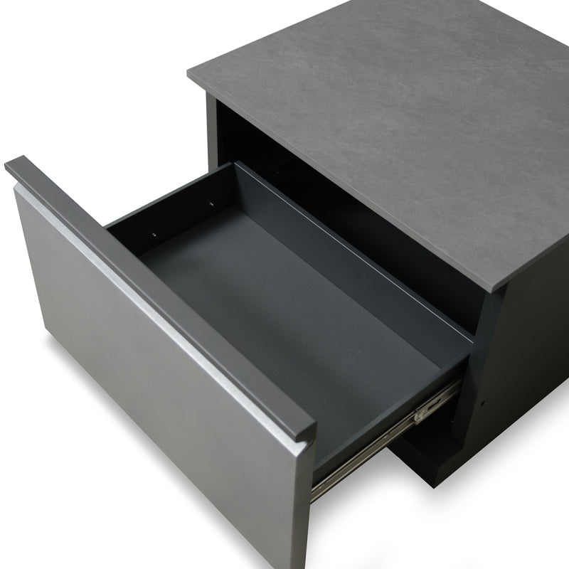 Maze - Ember Small U Shape Outdoor Kitchen Complete Set Including Gas BBQ, Sink, Kamado and Fridge