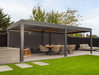 Suns Lifestyle Luxe louver 6Leg electric with screens up in grey colour