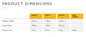 Suns Lifestyle Madre-and-matera dining collection dimensions