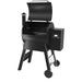 Traeger Pro 575 Black International with hood open right side view