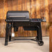 Traeger Woodridge closed hood front view with accessories