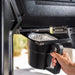 Traeger Woodridge showing grease and ash keg