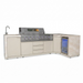 Maze Ember Corner Outdoor Kitchen set in Latte colour